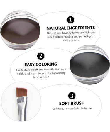 KALLORY 2pcs Black Waterproof Eyeliner Smudge Proof Eyeliner Eye Shadow Cream Eyeshadow Gel Water Proof 1 count (Pack of 1) As Shown - Buy Online on SooperMarket.com