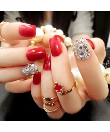 DIY Nails Rhinestones Nail Art Cosmetics Clothes Design Jewels Diamond Accessories Style4 nail rhinestones kit - Buy Online on SooperMarket.com