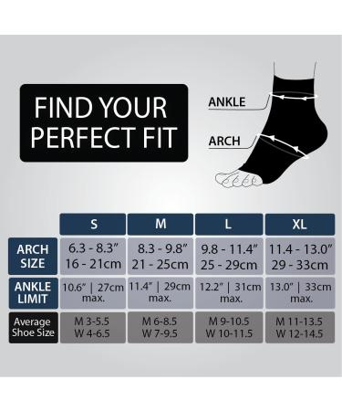 Rymora Plantar Fasciitis Support Socks - Small Arch Compression Socks - Men and Women - Black (One Pair) - Buy Online on SooperMarket.com