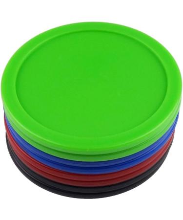 Kasteco 12 Pack 2.5 Inch Air Hockey Pucks for Small Table - Red Blue Green Black - 64x4 mm - Buy Online on SooperMarket.com