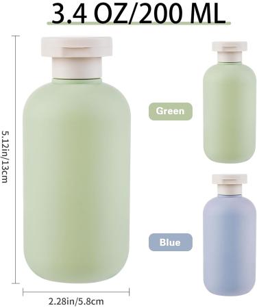 Gjinxi 2 Pack Silicone Travel Bottles - 200ml Leakproof Refillable Containers for Shampoo Facial Cleanser & Body Wash - Essential Travel Size for Hand Luggage - Buy Online on SooperMarket.com