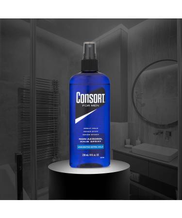 Consort Hair Spray 8oz Unscented X-Hold Pump Non-Aero (2 Pack) Unscented 8 Ounce (Pack of 2) - Buy Online on SooperMarket.com