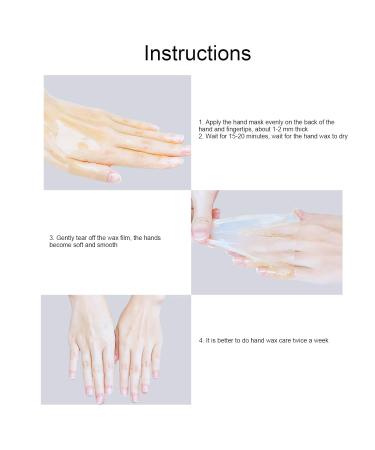 Peeling Hand Mask - 2 Pc Golden Honey Hand Wax Treatment for Dead Skin Removal Rejuvenation & Moisturizing Care - Shop Internationally! - Buy Online on SooperMarket.com