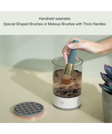 Automatic Electric Makeup Brush Cleaner - 7000RPM USB Rechargeable Cosmetic Brush Spinner with Visible Cleaning and Silicone Pad - Buy Online on SooperMarket.com