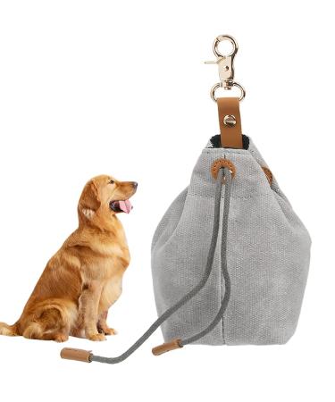 TMBMLPP treat for dogs feed bag dogs shrink pockets with clip buckle dog bag treats feed bag for pet toys delicacies for puppy training travel -gray
