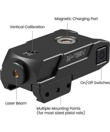 Votatu H3L-R Strobe Tactical Red Laser Sight | Ultra Low Profile Red Beam Laser | USB Charging | Ambidextrous Control - Buy Online on SooperMarket.com