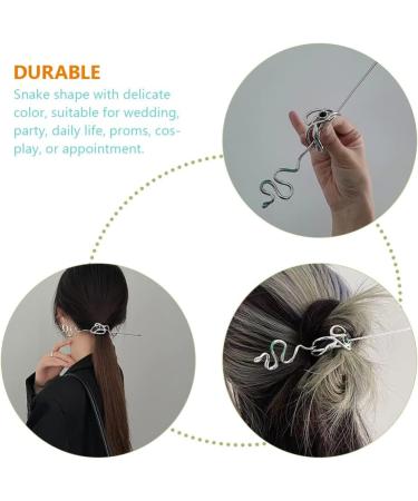 Minkissy Hair Slide Hairpins Knot Snake Hair Chopstick Vintage Hair Pin Gothic Hair Clips Retro Hair Barrettes for Women Girl Hair Accessories Women Headdress Antique Modeling Alloy Miss - Buy Online on SooperMarket.com