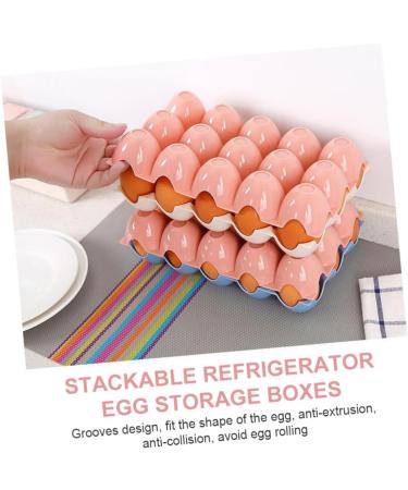 OSALADI 6 Pcs Egg Storage Box Eggs Multi- Grid Egg Boxes Egg Holder Tray Egg Container Refrigerator Egg Tray - Buy Online on SooperMarket.com