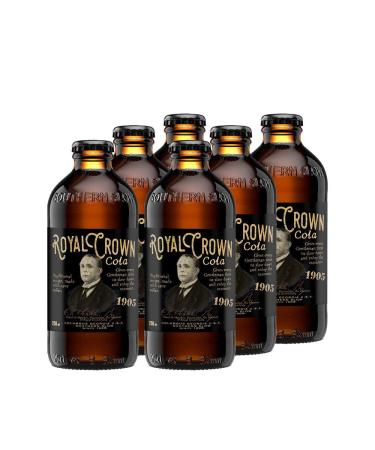 Royal Crown Cola Classic with real cane sugar (6 x 250ml) old RC Cola recipe from 1905 6 x 250ml glass bottles