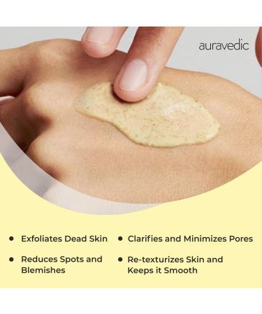 AURAVEDIC Pure Lightening Skin Polish with Sandalwood & Turmeric - Gentle Exfoliation - Buy Online on SooperMarket.com