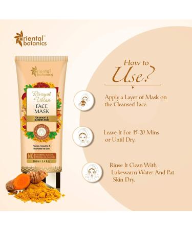 Buy Oriental Botanics Rivayat Ubtan Face Mask - Bright & Glowing Skin with Saffron Rose & Turmeric | No Parabens 100ml - International Shipping - Buy Online on SooperMarket.com