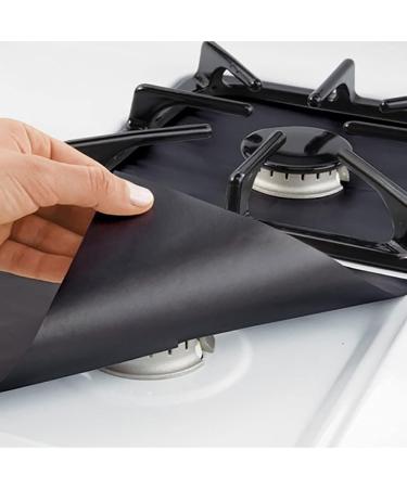 Stove Burner Cover Double-Thick Reusable Non-Stick Heat- Stove Protector Cuttable Stove Burner For Kitchen Sugar Soap for Cleaning (BLACK One Size) Black One Size - Buy Online on SooperMarket.com
