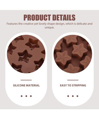 MAGICLULU 1 Set Chocolate Mold Ice Cube Gum Star Pie Pans Animal Stencils Star Shaped Candy Silicone Molds Silicone Ice Cube Molds Star Pasties Crayon Mold Baking Supplies Cake Silica Gel 21x10.5cm Brown - Buy Online on SooperMarket.com