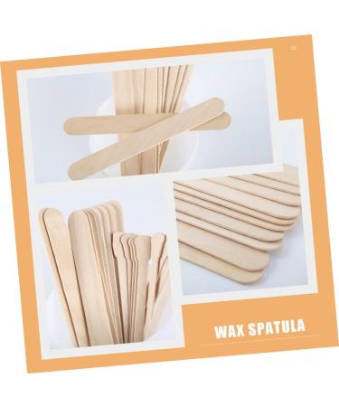 Minkissy 200 STK Waxed Wooden Sticks - Professional Eyebrow Wax Applicator for Makeup | International Shipping Available - Buy Online on SooperMarket.com