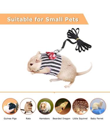 Small Animal Harness Velcro Hamster Harness and Leash Set for Walking Small Animal Chest Straps for Bunny Rabbits Ferret Guinea Pig Chinchilla Puppy Kitten Harness(S) - Buy Online on SooperMarket.com