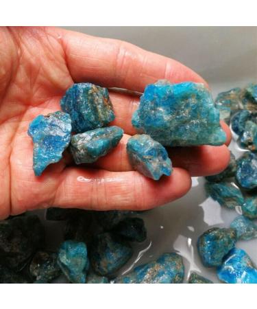 90-100g Natural Raw Blue Apatite Crystal Stone Gravel RoughMineral Specimen Collection NaturalReiki Decoration qiangang - Buy Online on SooperMarket.com
