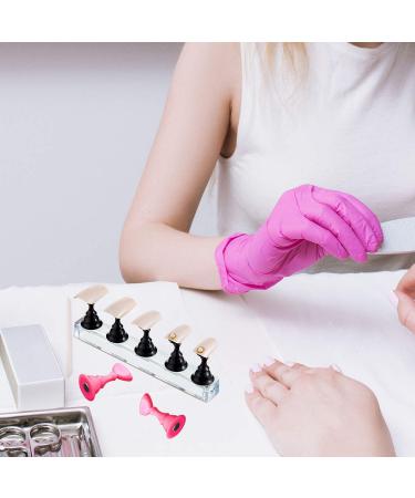 2 Set Acrylic Nail Stand with Putty - Perfect for Nail Art & Press On Tips | Manicure Tool for Home & Salon | Ideal Christmas Gift for DIY Business Women - Buy Online on SooperMarket.com