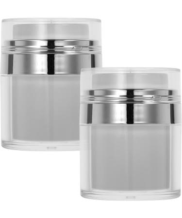 LALAFINA 2PCS 30ML Airless Pump Jars Airless Cosmetic Containers Refillable Lotion Jar Travel Lotion Dispenser for Creams Gels Lotions - Buy Online on SooperMarket.com