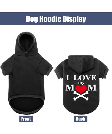 EXPAWLORER Dog Hoodie - Soft and Warm Dog Sweatshirt Pet Clothes Fall Winter Sweater with "I LOVE MY MOM" Lettered for Puppy Cat Small Medium Large Dogs (Large) - Buy Online on SooperMarket.com