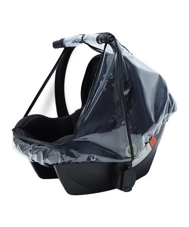 Universal Baby Car Seat Rain Cover Waterproof Windproof Infant Car Seat Rain Cover Stroller Weather Shield with Zipper Door and Side Ventilation Quality Transparent Rain Cover for Car Seat