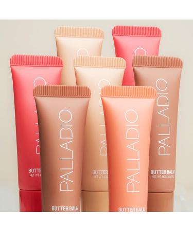 Palladio Butter Balm - Hydrating Vegan Lip Balm with Aloe Peptides & Shea Butter | Caramel Glazed Tint for Instant Moisture & Shine - Buy Online on SooperMarket.com