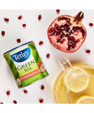 Tetley Pomegranate Green Tea - 24 Tea Bags 48 Grams Contains Caffeine PomegranateGreenTea - Buy Online on SooperMarket.com