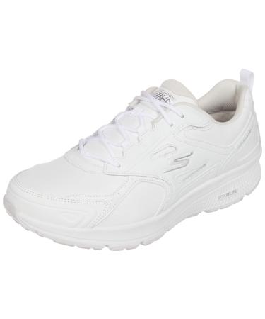 Skechers Men's Go Run Consistent-Leather Cross-Training Tennis Shoe Sneaker with Air Cooled Foam 10.5 X-Wide White