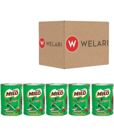 Nestle 5 x 400g Chocolate Flavour Milo Milk Drink With Welari Thank You Card Malted Vitamin Minerals Calcium Activ-go for Kids (2kg) - Buy Online on SooperMarket.com