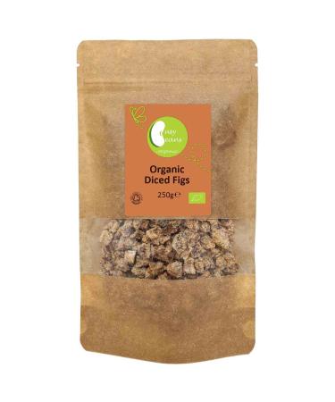 Organic Sun Dried Chopped/Diced Figs - Certified Organic - by Busy Beans Organic (250g)