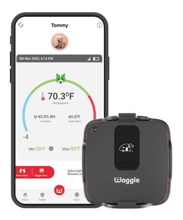 Waggle RV/Dog Safety Temperature & Humidity Sensor | Wireless Pet monitoring system | Verizon Cellular | Instant Alerts on Temp/Humidity/Power loss via SMS/Email 24/7 | No WiFi | Subscription Required Waggle Lite