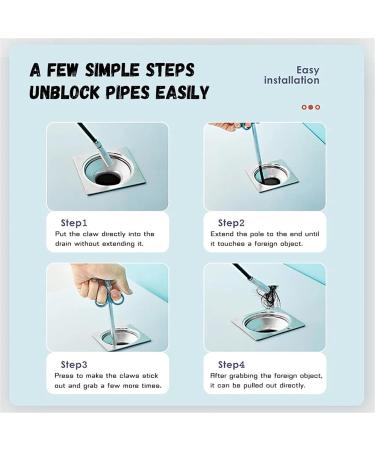 Buy 160cm Sewer Pipe Unblocker Snake | Spring Pipe Dredging Tool for Bathroom & Kitchen | Hair & Sink Cleaning Solutions - Buy Online on SooperMarket.com