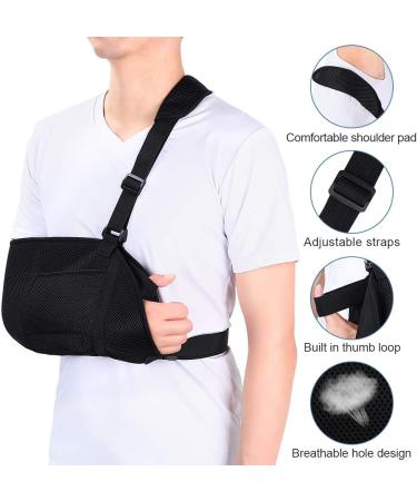 Yosoo Health Gear Medical Arm Sling Shoulder Sling - Large Breathable Immobilizer for Rotator Cuff Injury and Fractured Bones - Adult with Waist Strap - Buy Online on SooperMarket.com