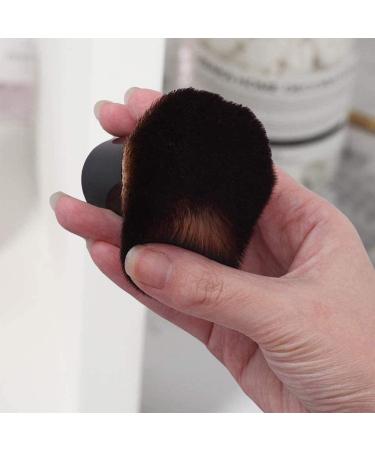 Kabuki Face Brush - Professional Mushroom Shaped Soft Brush for Foundation & Powder Makeup - Includes Black Travel Bag - Ideal for Mineral Blending, Blush, Buffing, and Nail Arts Dust Clean - Buy Online on SooperMarket.com