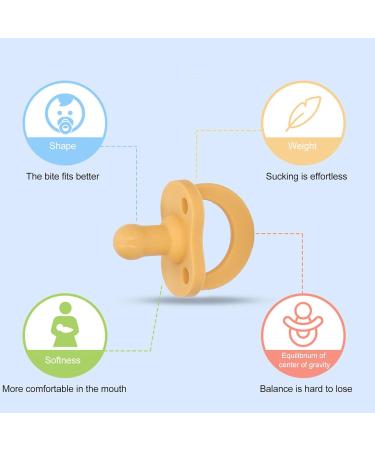 Safe Silicone Pacifier for Newborns | High-Temperature Resistant Baby Pacifiers | Curved Design for Comfort - Buy Online on SooperMarket.com