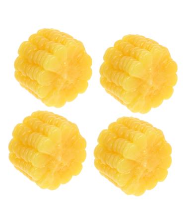 Alipis 4pcs Children's Kitchen Decoration Faux Corn Ornament Pretend Food Fake Cake Artificial Corn Decoraciones Para Salas De Casa Home Decorations Kids Toy Vegetable Chicken Wings Pvc Assorted Color B 4.5x3cm