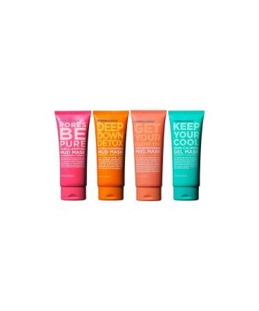 Formula 10.0.6 Mask Collection (4 Piece Kit) Includes Pores Be Pure Get Your Glow On Deep Down Detox & Keep Me Clean -Vegan Paraben-Free Sulfate-Free Dye-Free & Cruelty-Free
