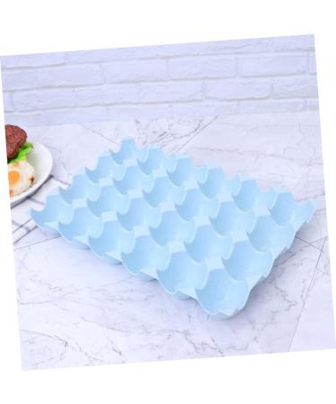 OSALADI Box Egg Holder Organizer Refrigerator Egg Holder Container Egg Tray Blue 29*19CM - Buy Online on SooperMarket.com