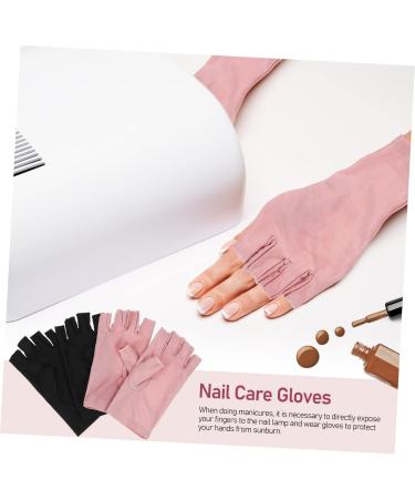 Gogogmee 2 Pairs Gloves Nail Art Supplies Manicure Gloves Gel for Nails Gloves Nail Gloves Nail Gel Nail Anti Gloves Sun Gloves Fingerless Gloves Cotton - Buy Online on SooperMarket.com