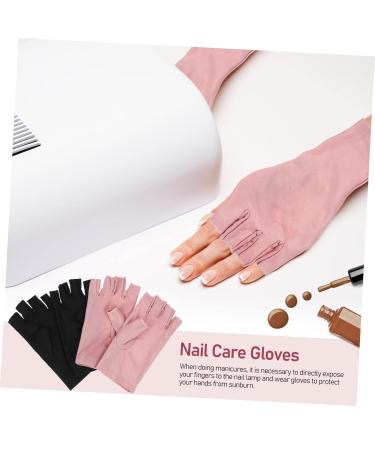 FOYTOKI 2 Pairs UV Gloves Gloves for Gel Nails Nail Gloves Fingerless Gloves Manicure Gloves Nail Art Accessory Nail Art Supplies Nail UV Rays Gloves - Buy Online on SooperMarket.com