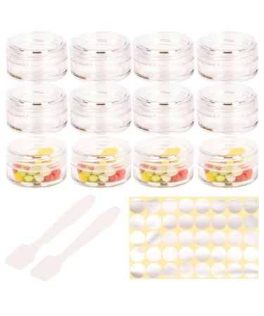 12 pieces jars jars 5ml jars with lids lip balm jars jars cream jars empty 12 x 5ml transparent