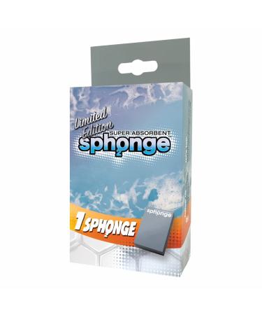 SPH2ONGE Super Absorbent sponge and Cloths (Grey Block Sponge) Grey Block Sponge