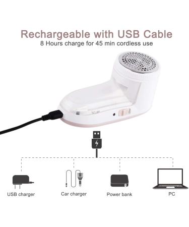 SIKITUT Fabric Shaver & Defuzzer - Rechargeable Lint Remover with 2 Replaceable Stainless Steel Blades for Sweaters & Garments - Buy Online on SooperMarket.com