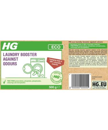 HG Eco Laundry Detergent Booster - 500g | Odour Eliminator & Scent Booster | Eco-Friendly & Recyclable Bottle | HG Cleaning Products - Buy Online on SooperMarket.com