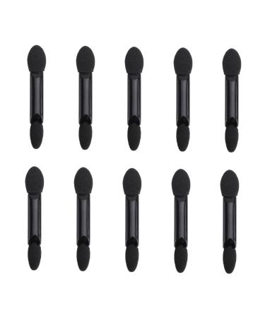 PLAFOPE 10pcs Dual Sided Eye Shadow Brush Eyeshadow Stick Brush Paupi re Sponge Eyeshadow Brush Kit Black