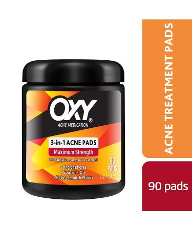 OXY Maximum Action 3-in-1 Acne Treatment Pads - 90 CT | Fast International Shipping - Buy Online on SooperMarket.com