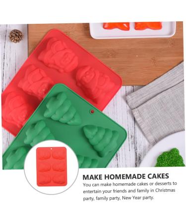KICHOUSE Christmas Decor Christmas Baking Molds Silicone Molds Ice Cubes Chocolate Pastry Mould Cake Mold Mousse Mold Fudge - Buy Online on SooperMarket.com