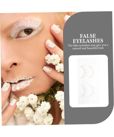 HAPINARY 2 Pairs White False Eyelashes Fake Eyelashes Fake Lashes Makeup Supplies Makeup False Eyelashes Performance Makeup Eyelashes Women Eyelashes Cosmetics Chemical Fiber Japanese Miss - Buy Online on SooperMarket.com