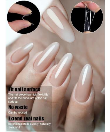 Kalolary 120pcs Clear Dual Nail System - MOOLD ACYLL Stiletto Nail Extension Tips | Nail Art & Manicure Tools in 12 Sizes with Scale Drop Shape - Buy Online on SooperMarket.com