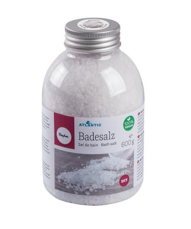 Rayher Hobby 34222000 bathing salt bottle 600 g natural coarse -grained French.Salt from the Atlantic handmade wellness to do it yourself peeling effect skin -friendly minerals crystal clear