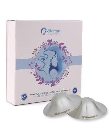 Silvergo The Original Silver Nursing Cups  Nipple Shields for Newborn  Covers Breastfeeding  Protector Newborn Essentials Must Haves  999 Pure (Standard)